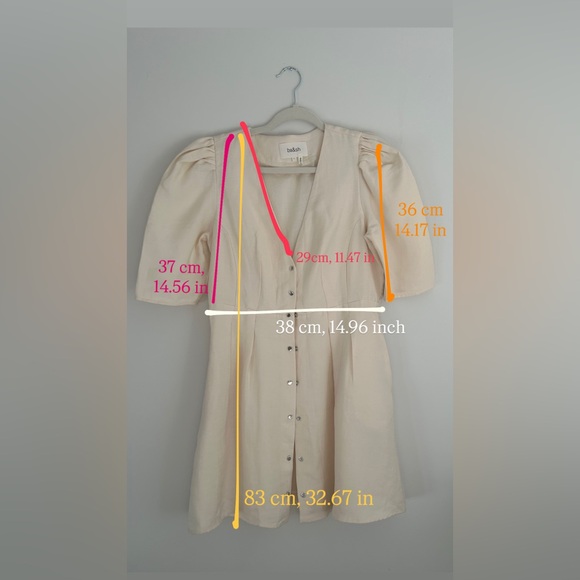 ba&sh Cream Buttoned Mini Dress - Picture 8 of 8